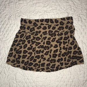 Janie and Jack Leopard Pleated skirt